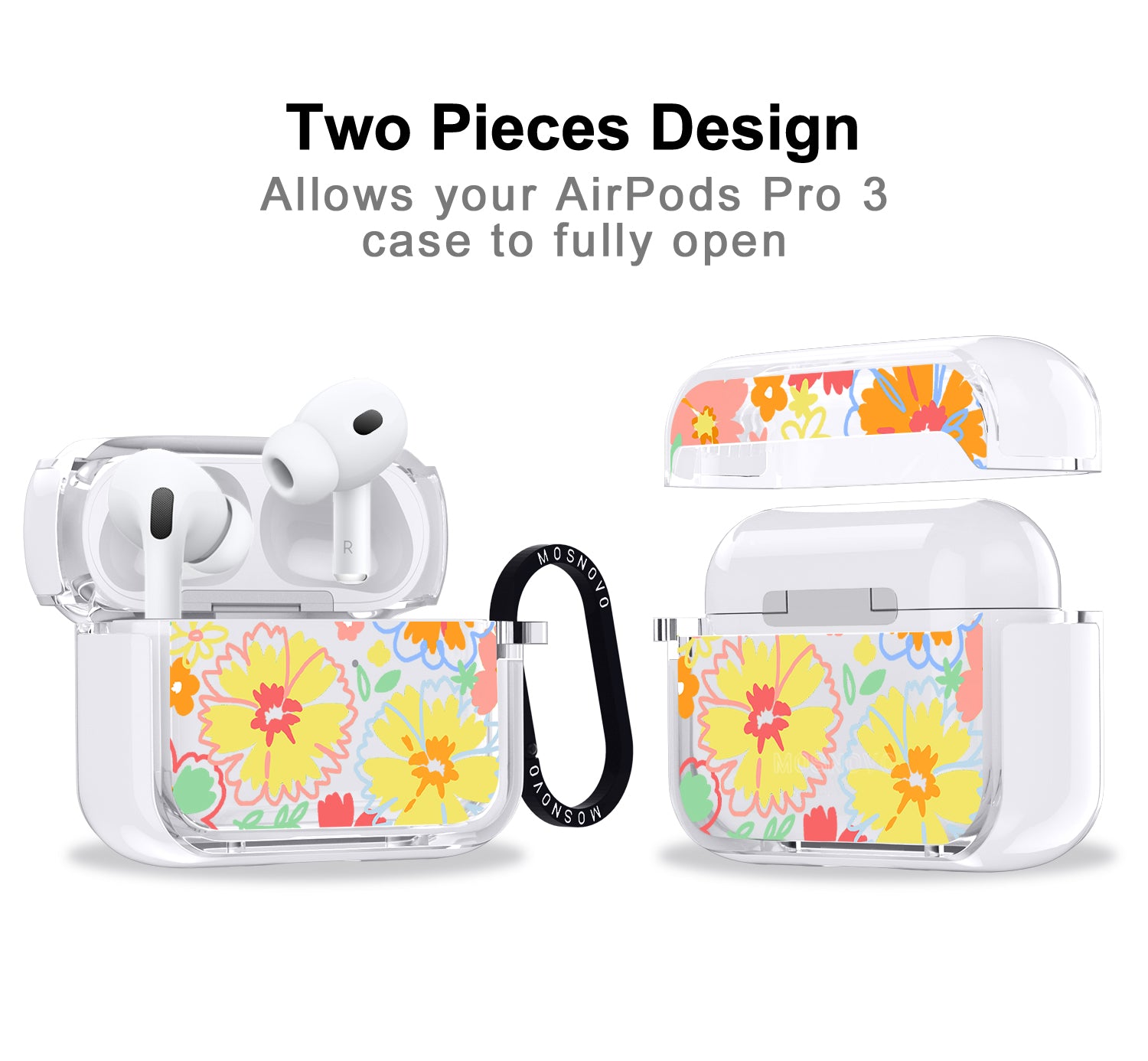 Retro Boho Hippie Flowers Airpods Pro 3 Case