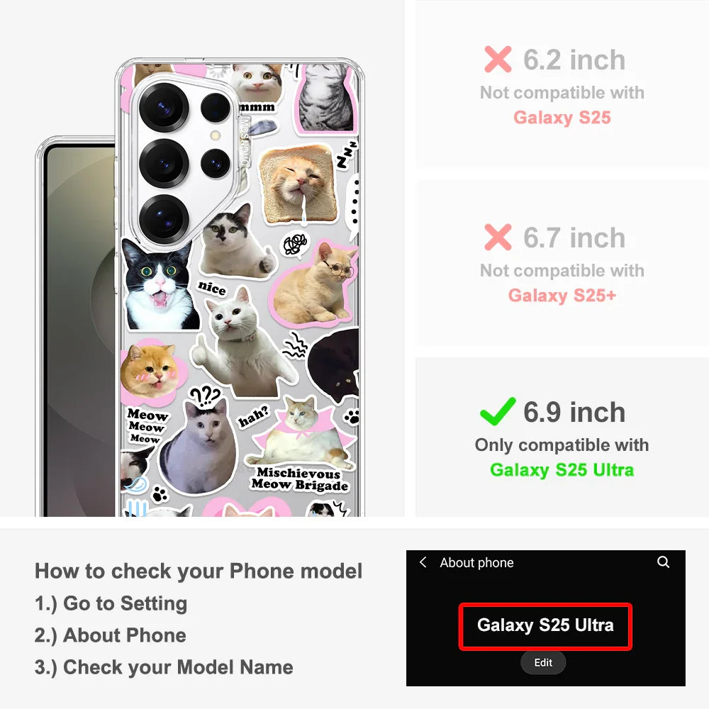 The Cat Brigade Phone Case - Samsung Galaxy S25 Ultra Case Clear