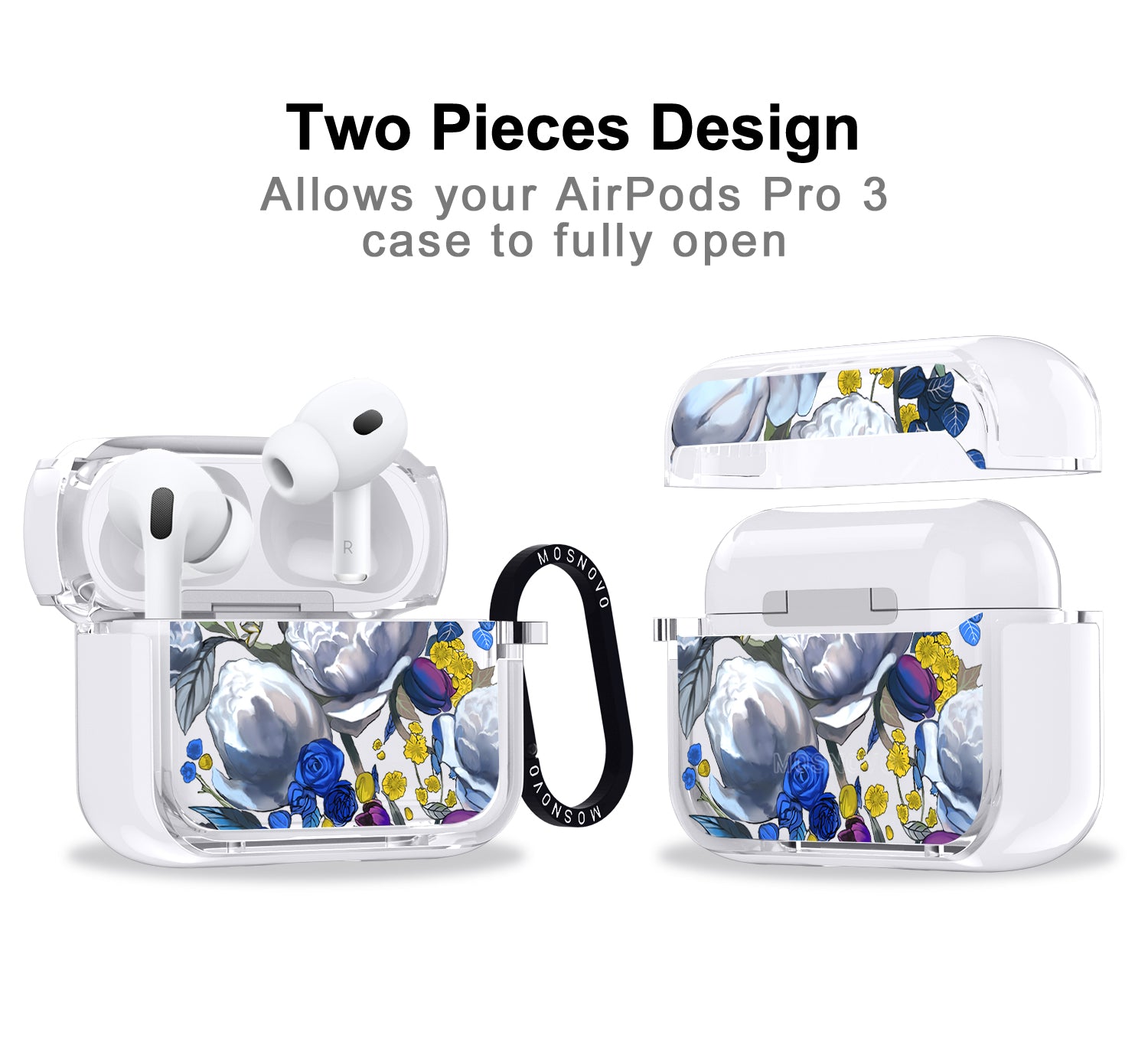 Purple Blue Floral Airpods Pro 3 Case
