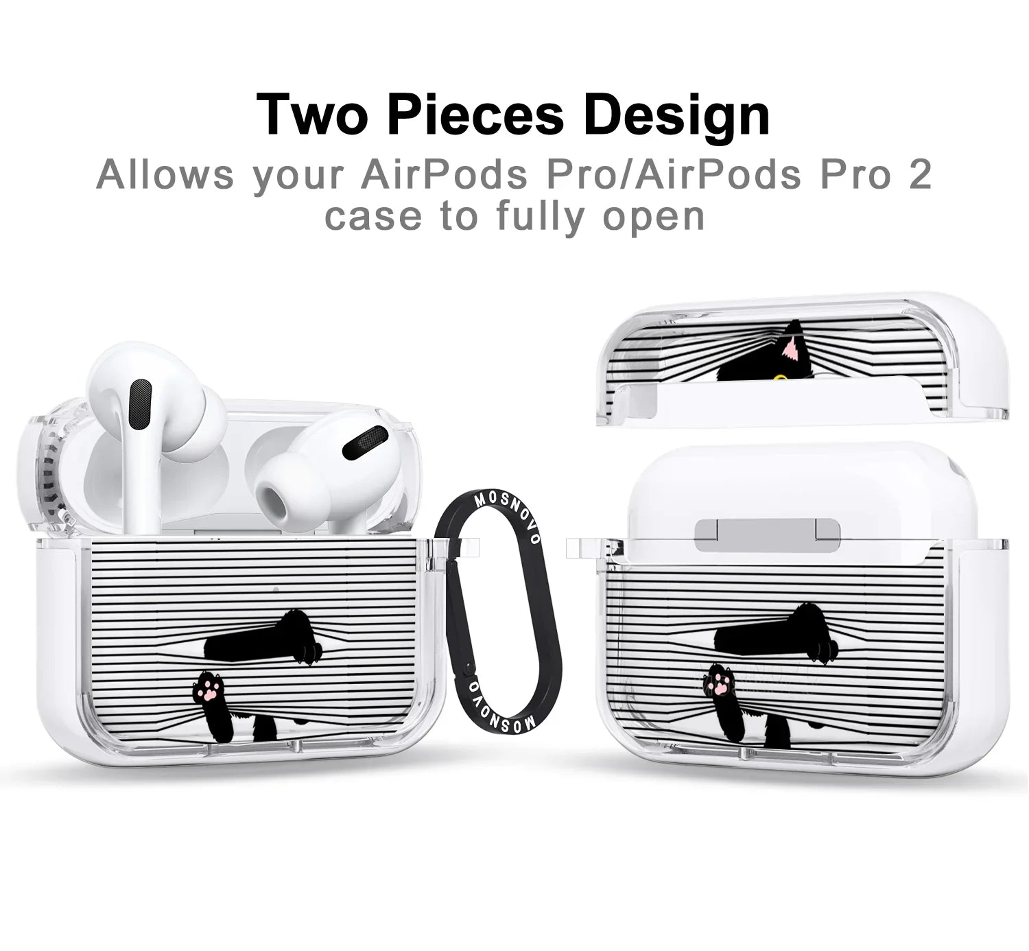 Hidden Black Cat AirPods Pro 2 Case (2nd Generation) – MOSNOVO