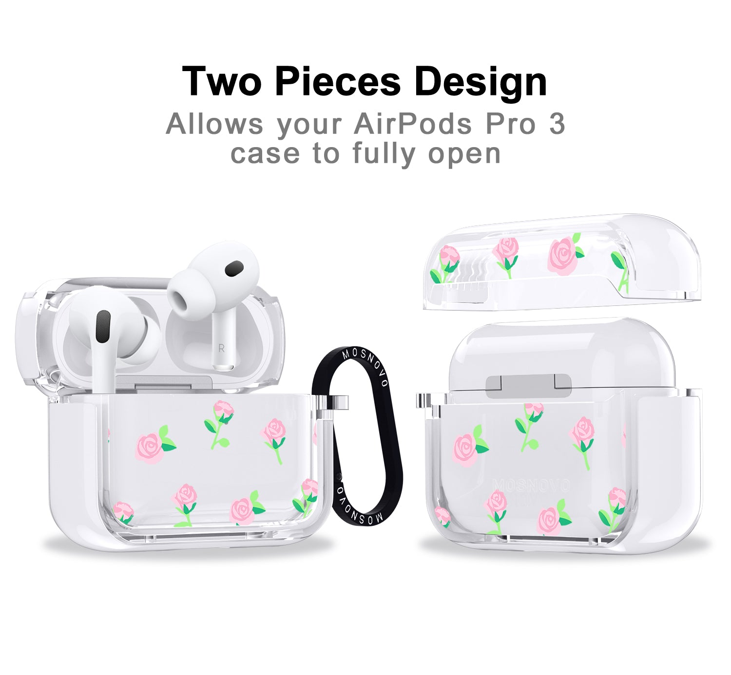 Pink Rose Floral Airpods Pro 3 Case