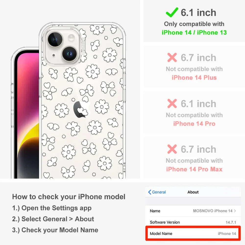 Floret Phone Case - iPhone 13 Case Clear