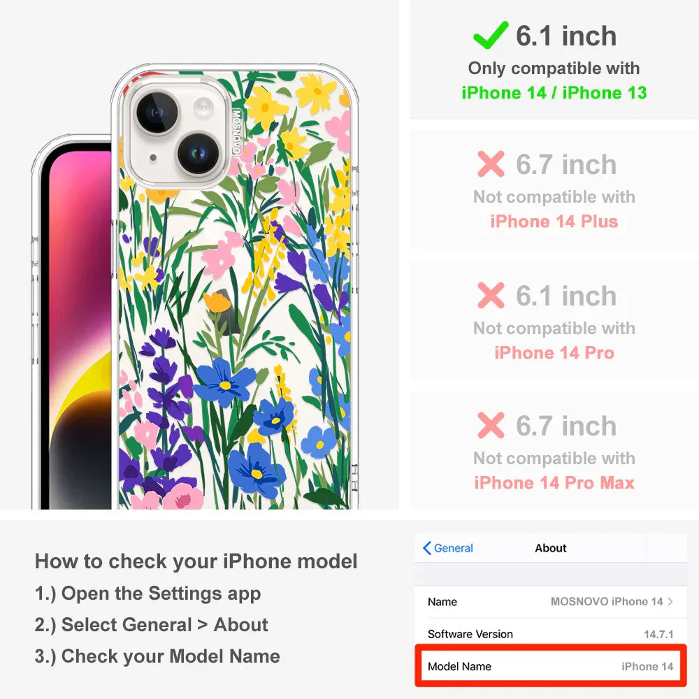 Spring Flower Phone Case - iPhone 13 Case Clear
