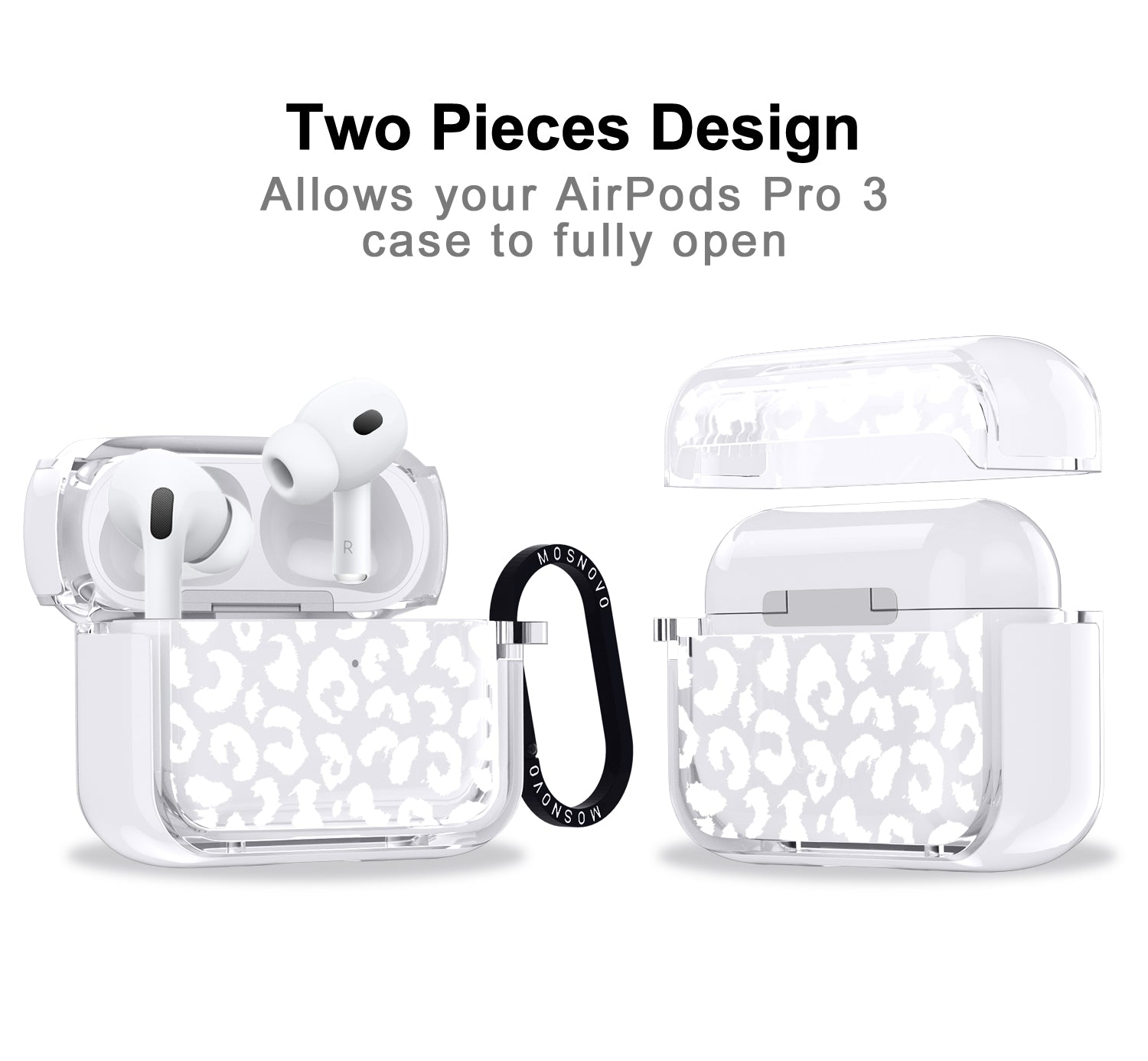 White Leopard Airpods Pro 3 Case