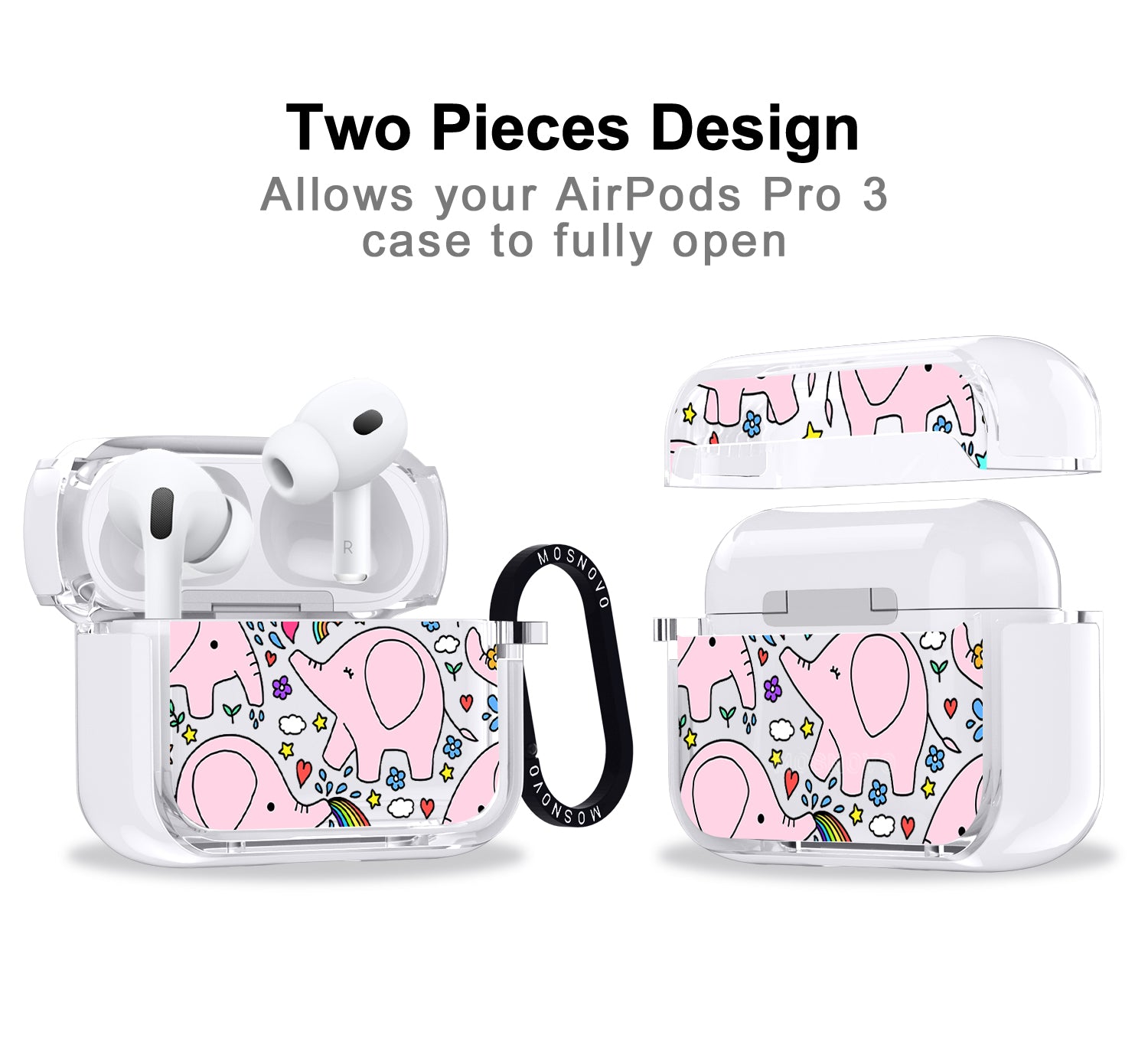 Pink Elephant Airpods Pro 3 Case