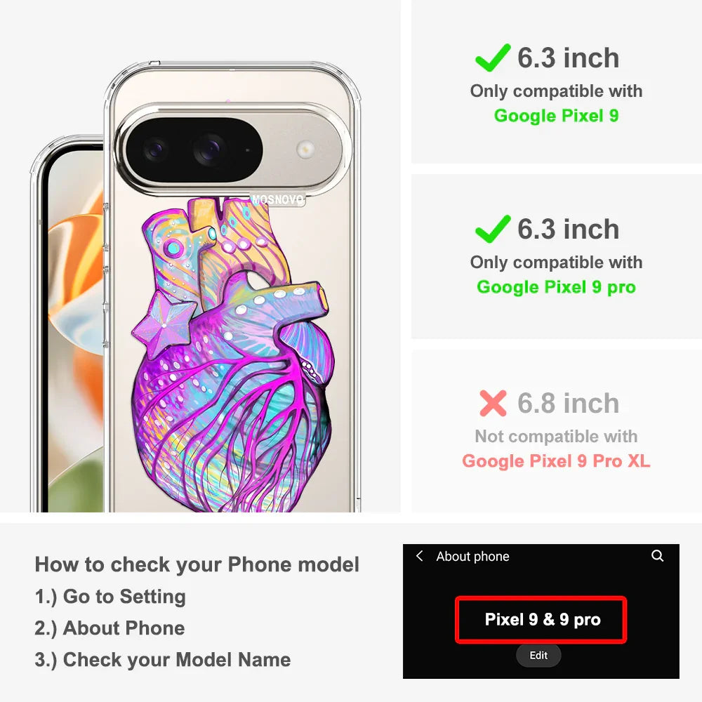 Art of Heart Phone Case - Google Pixel 9 Pro Case Clear