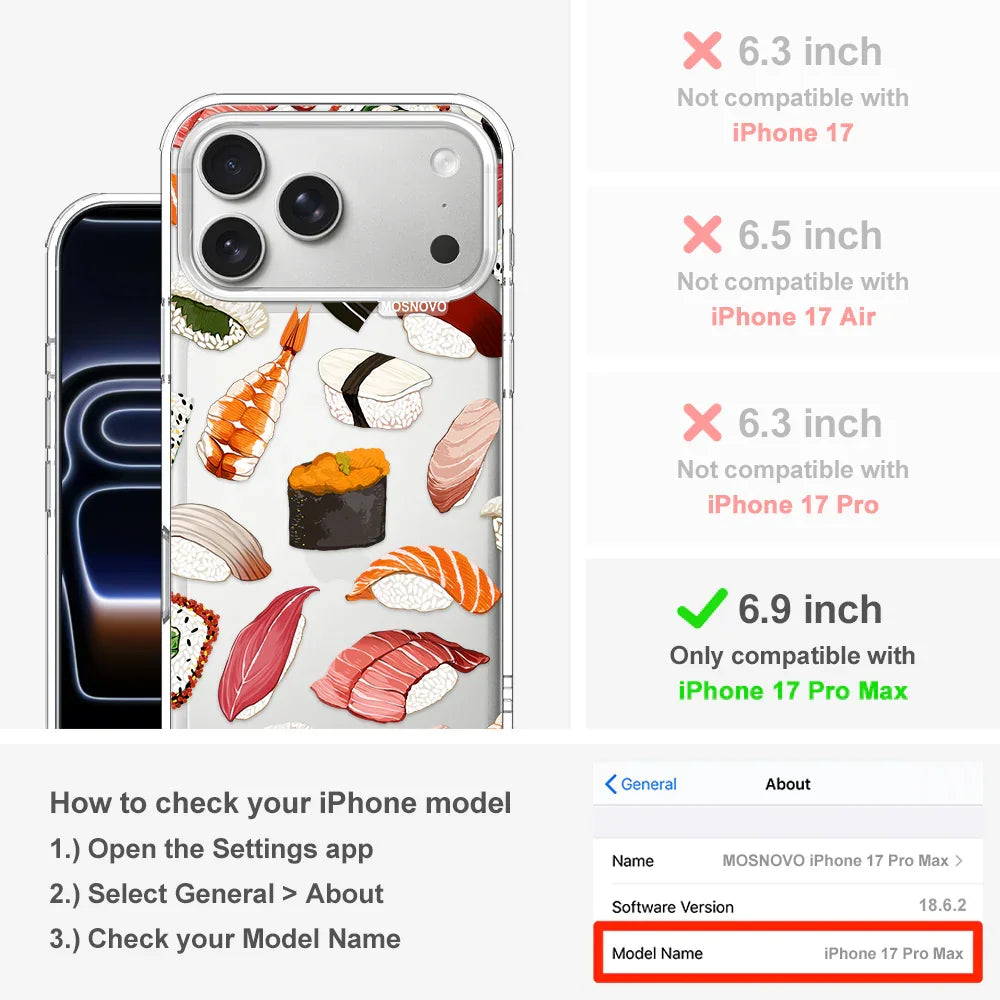 Sushi Phone Case - iPhone 17 Pro Max Case – MOSNOVO