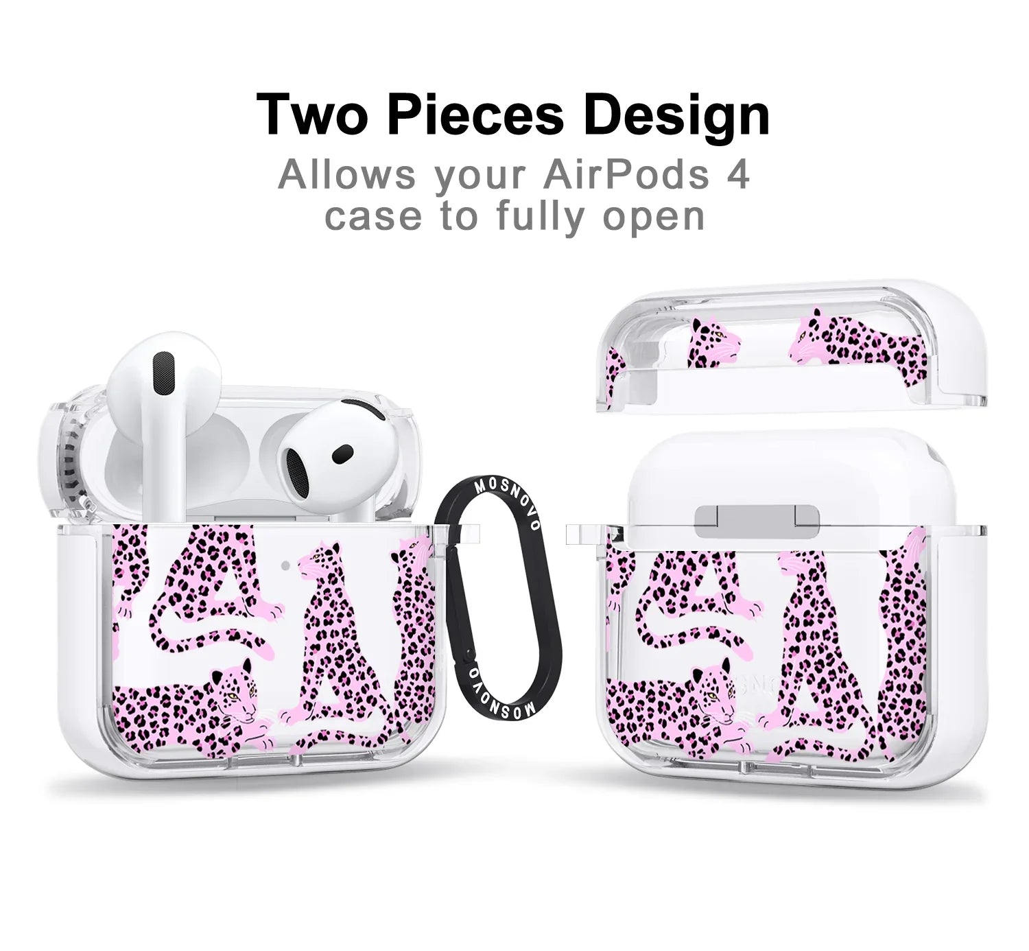 Pink Leopard Airpods 4 Case