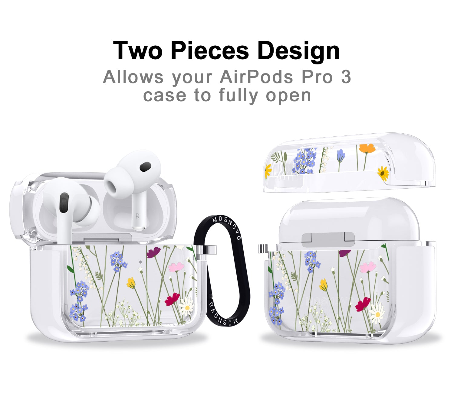 Floral Garden Lavender Daisy Flower Airpods Pro 3 Case