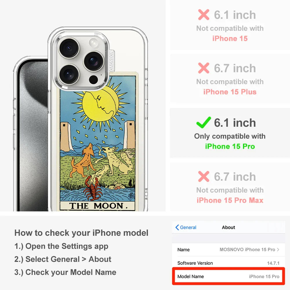 The Moon Phone Case - iPhone 15 Pro Case Clear