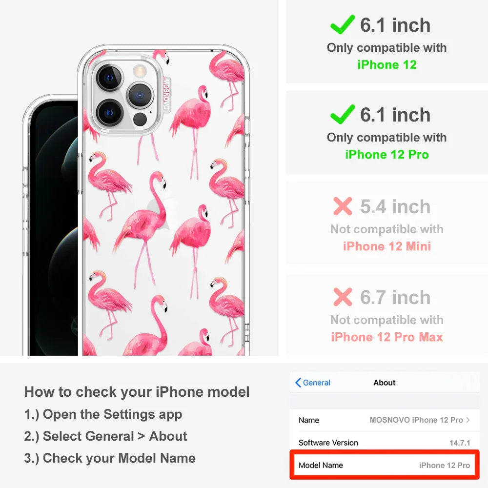 Flamingo Phone Case - iPhone 12 Case Clear