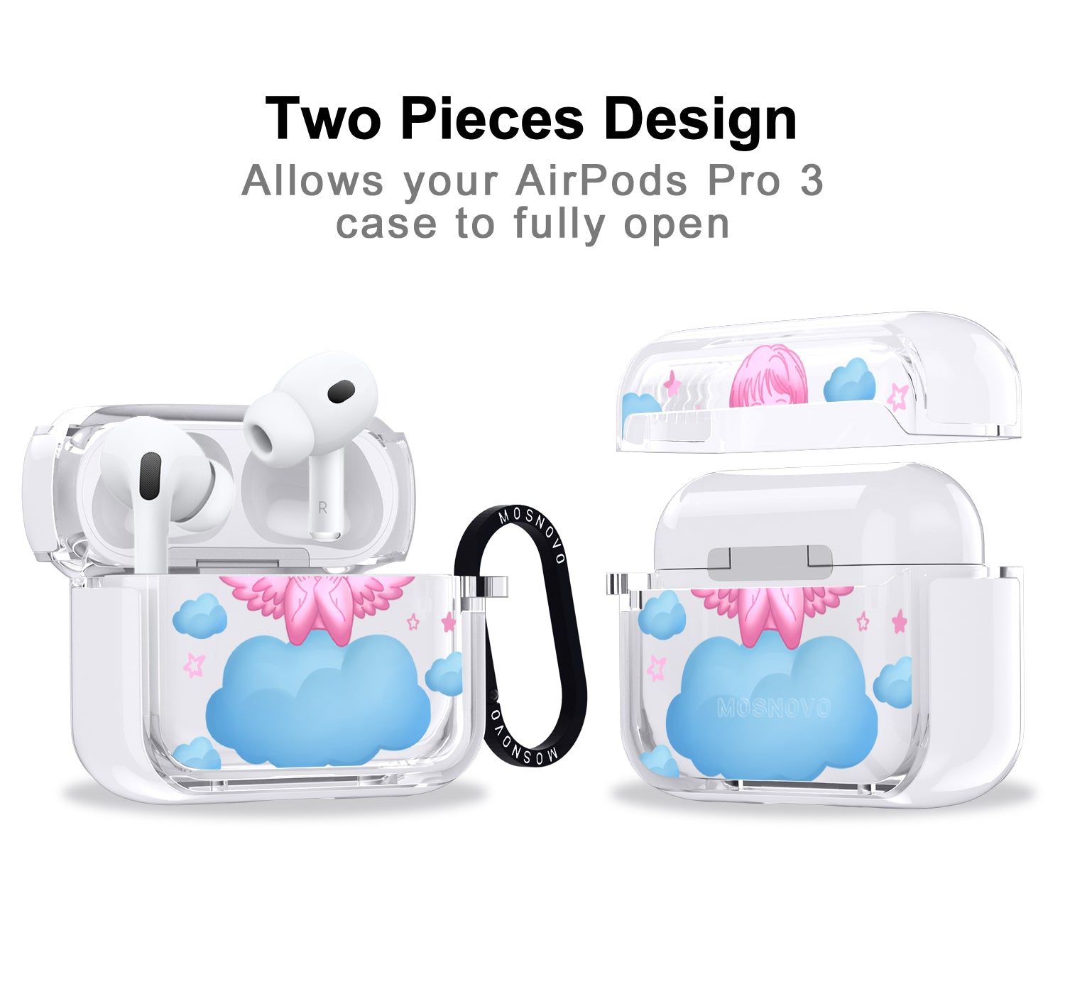 Pink Serenity Angel Airpods Pro 3 Case