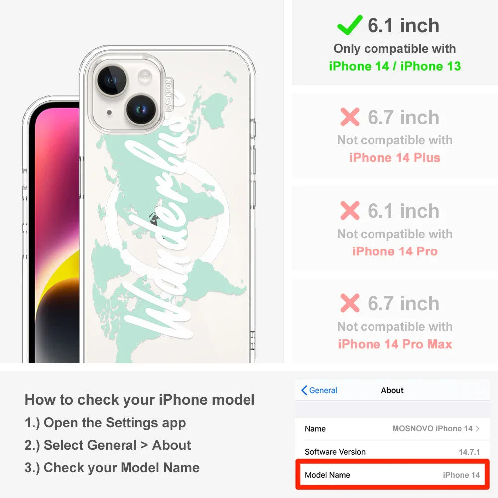Wanderlust Phone Case - iPhone 13 Case Clear With MagSafe