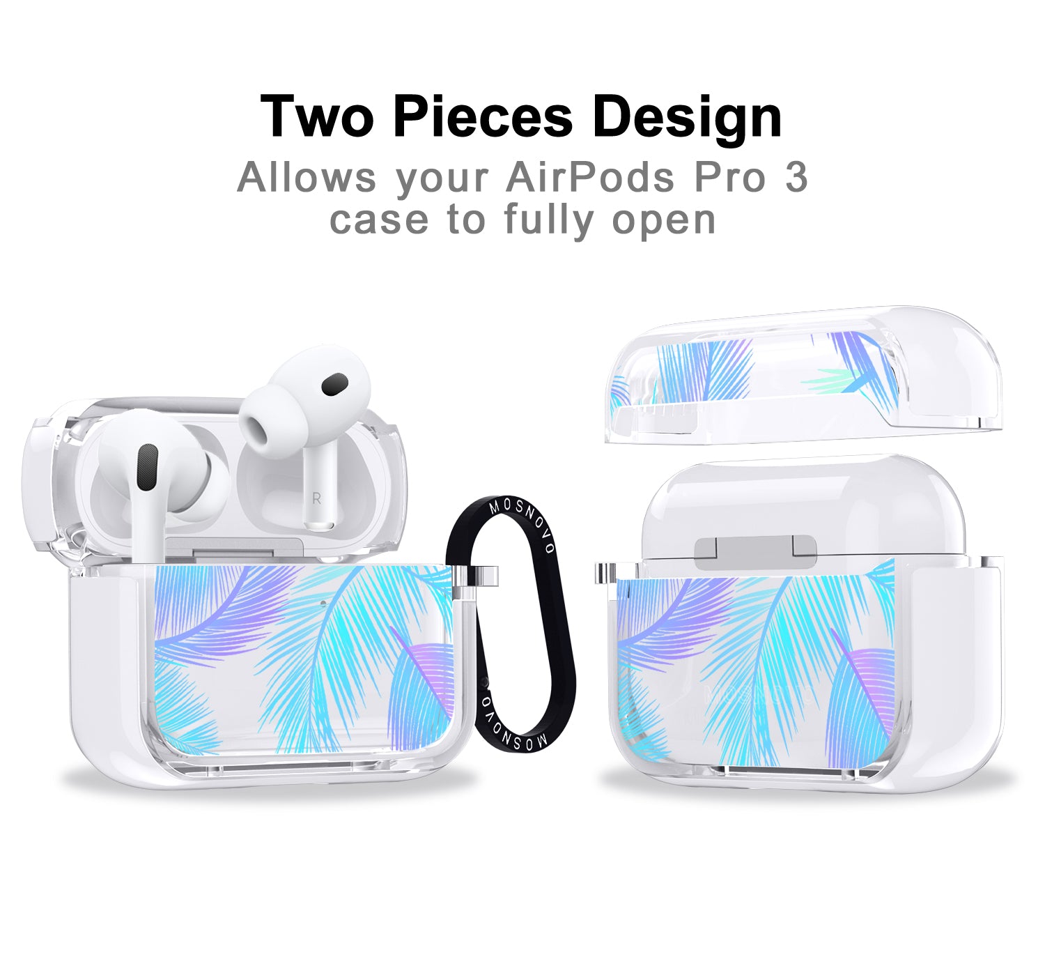 Gradient Tropical Palm Leaf Airpods Pro 3 Case