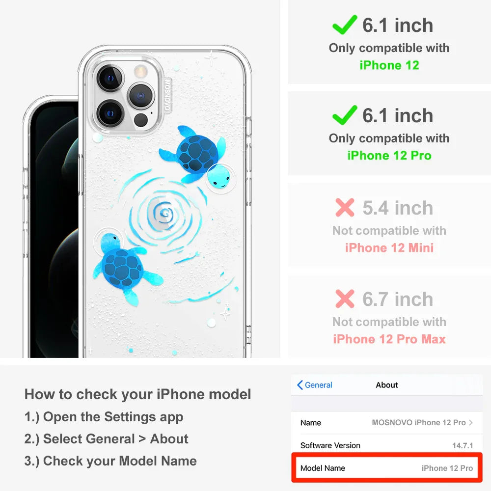 Space Turtle Phone Case - iPhone 12 Case Clear