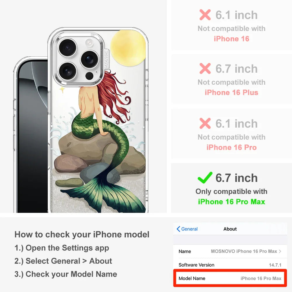 Fairy Mermaid Phone Case - iPhone 16 Pro Max Case Clear