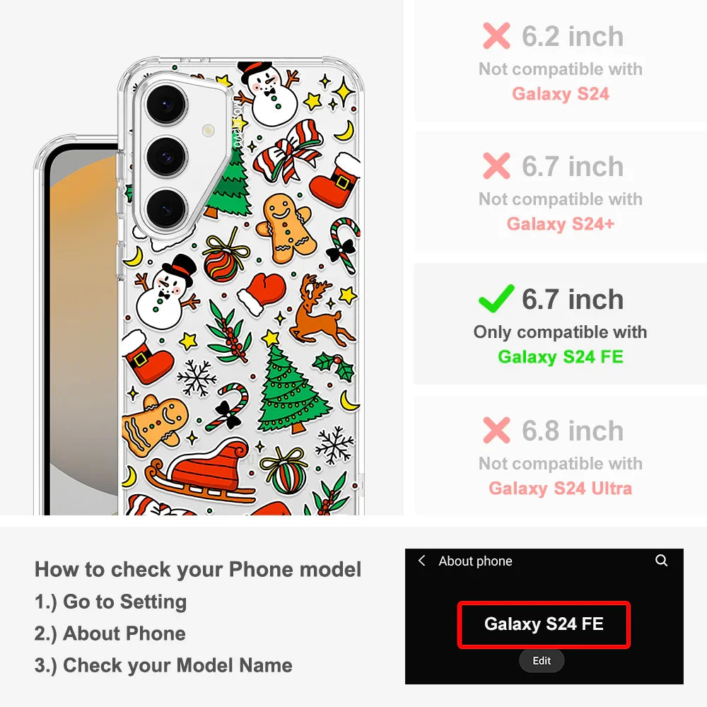 Christmas Decoration Phone Case - Samsung Galaxy S24 FE Case Clear