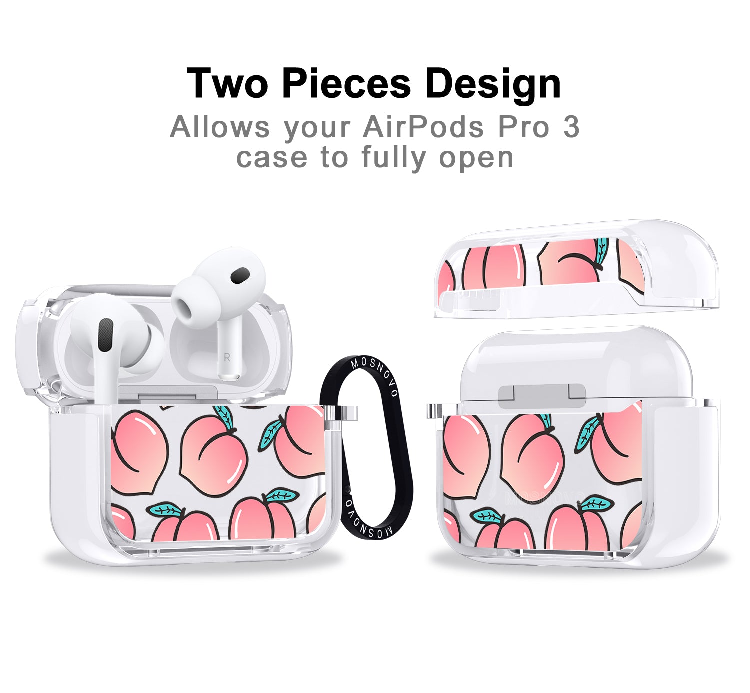 Cute Peach Airpods Pro 3 Case