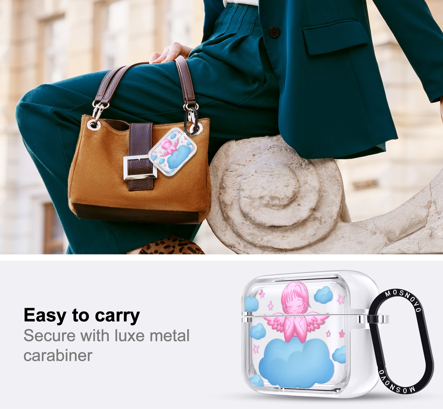 Pink Serenity Angel Airpods Pro 3 Case