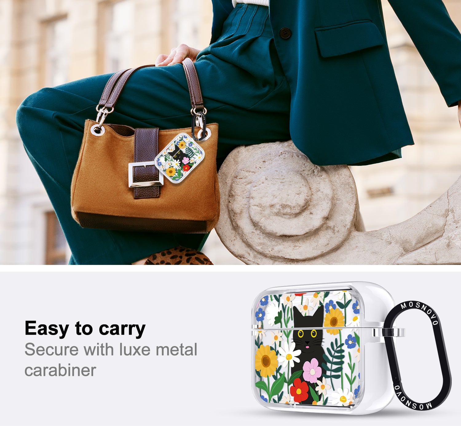 Black Cat in Garden Airpods Pro 3 Case