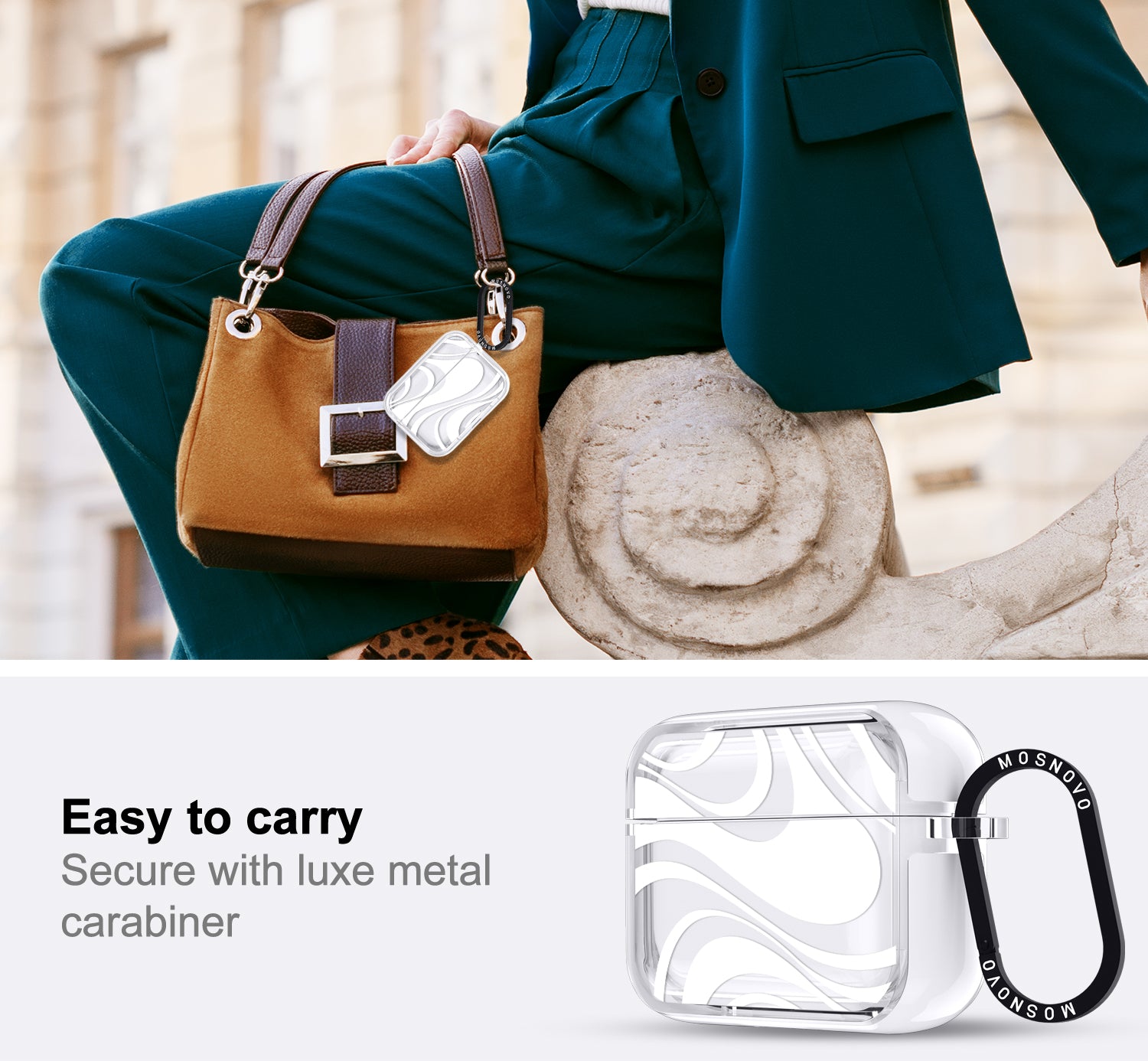 White Swirl Airpods Pro 3 Case