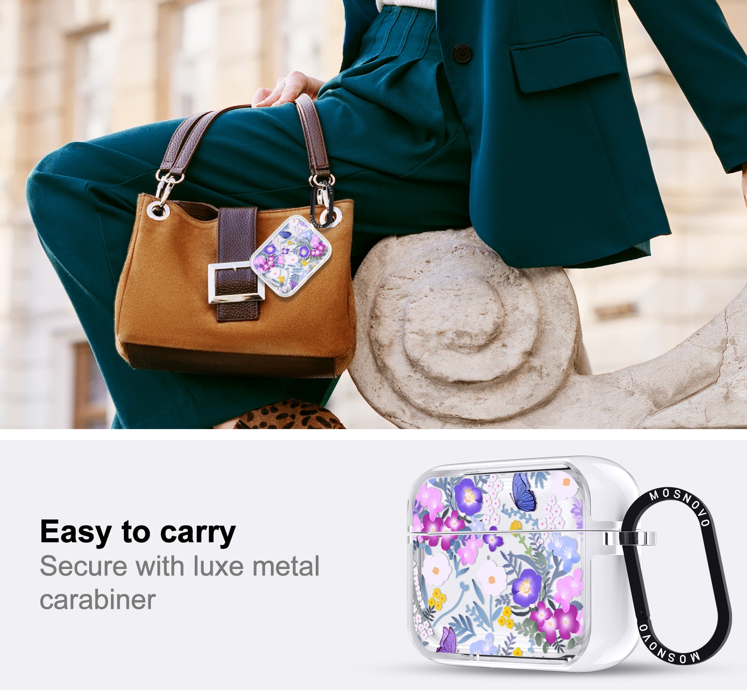 Purple Peri Nemophila Flower Airpods Pro 3 Case