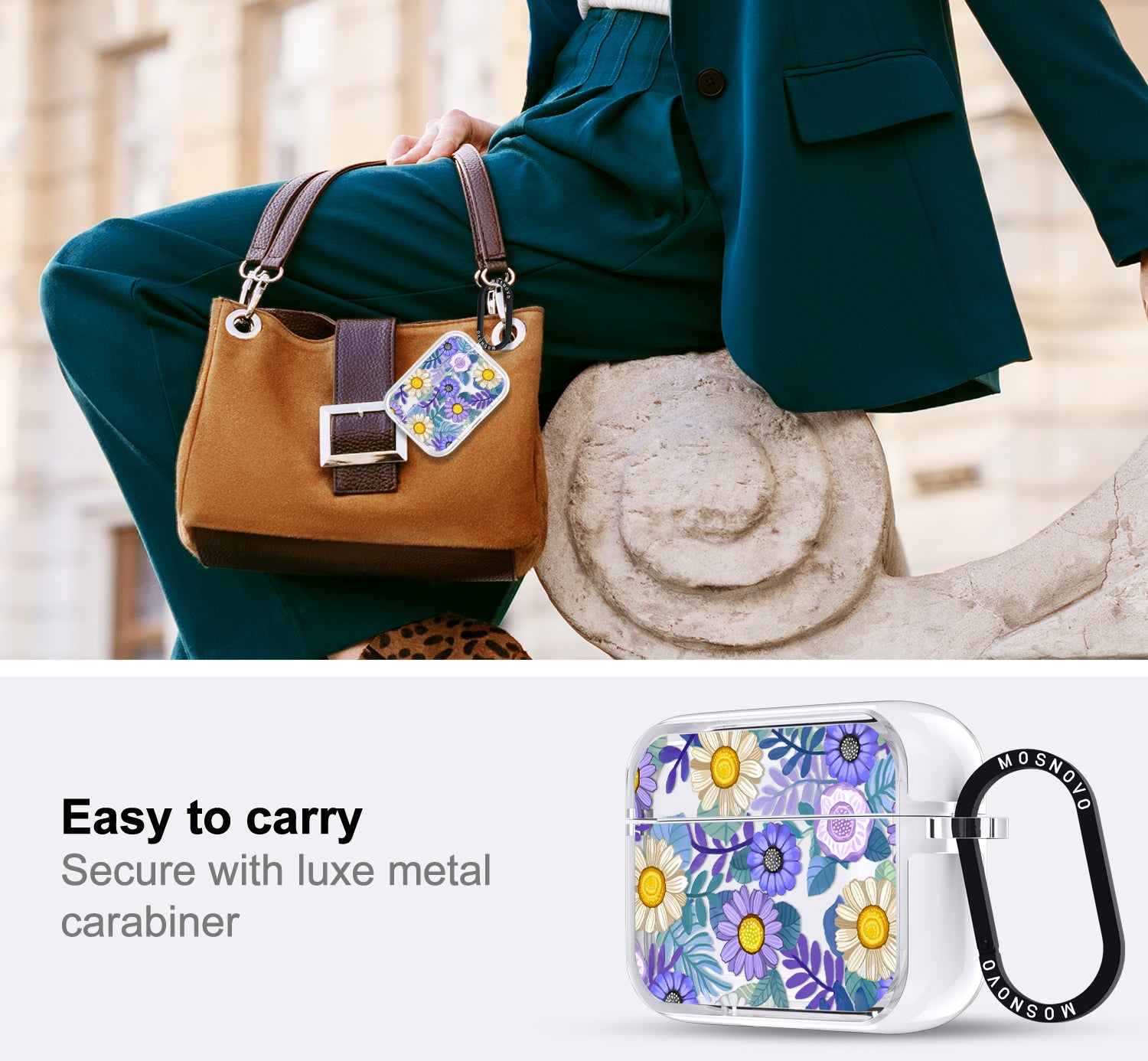 Purple Floral Airpods Pro 3 Case