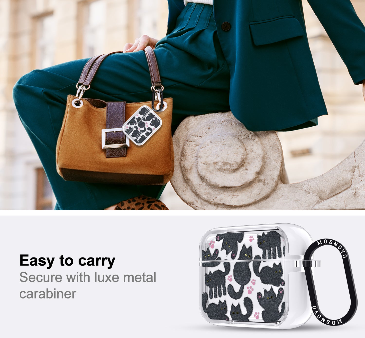 Black Furry Cat Airpods Pro 3 Case