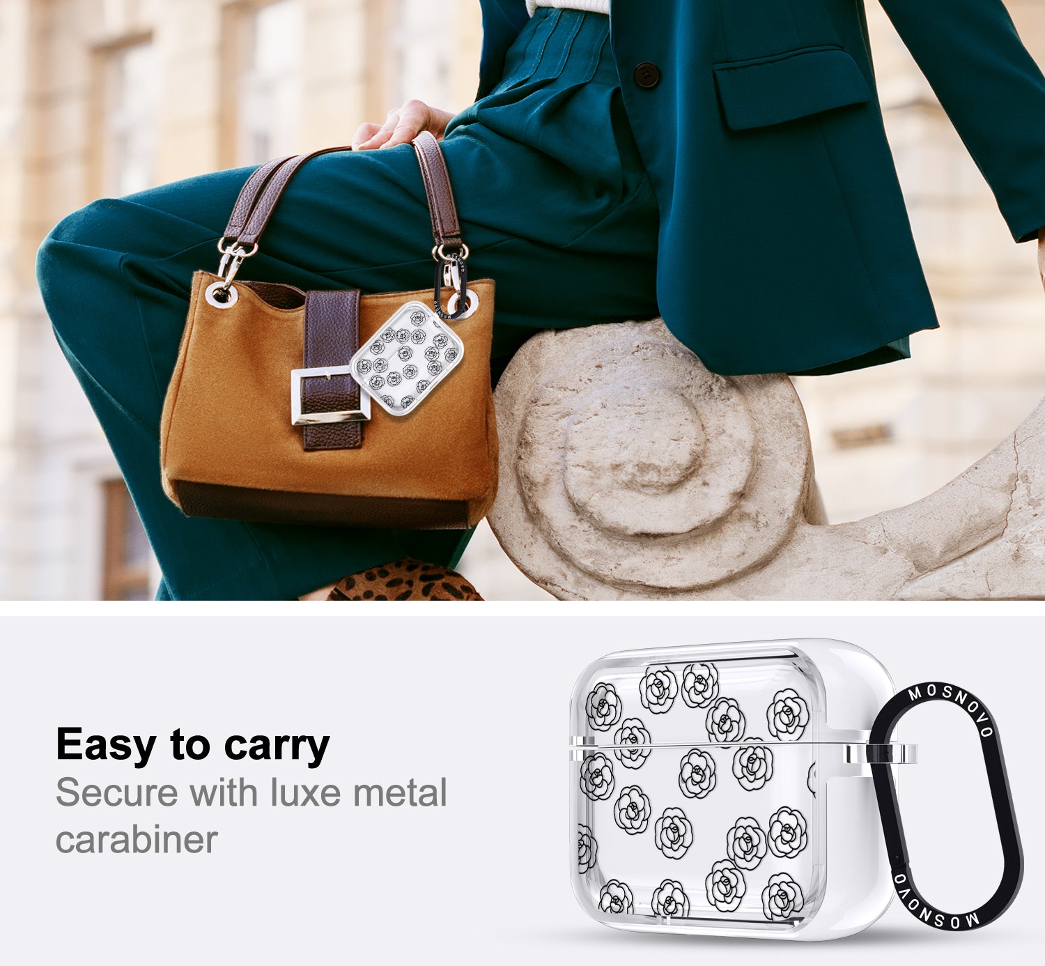 Linear Camelia Flower Airpods Pro 3 Case