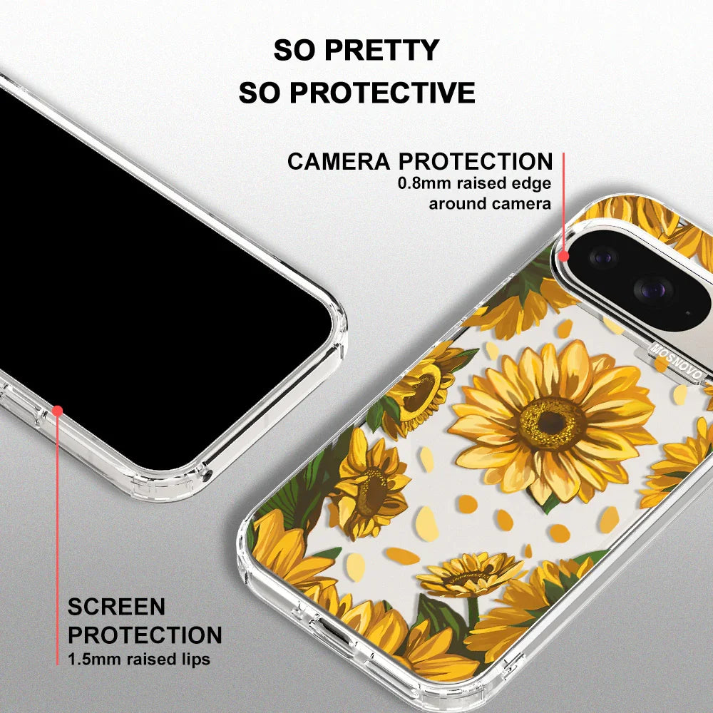 Sunflower Garden Phone Case - Google Pixel 9 Case Clear