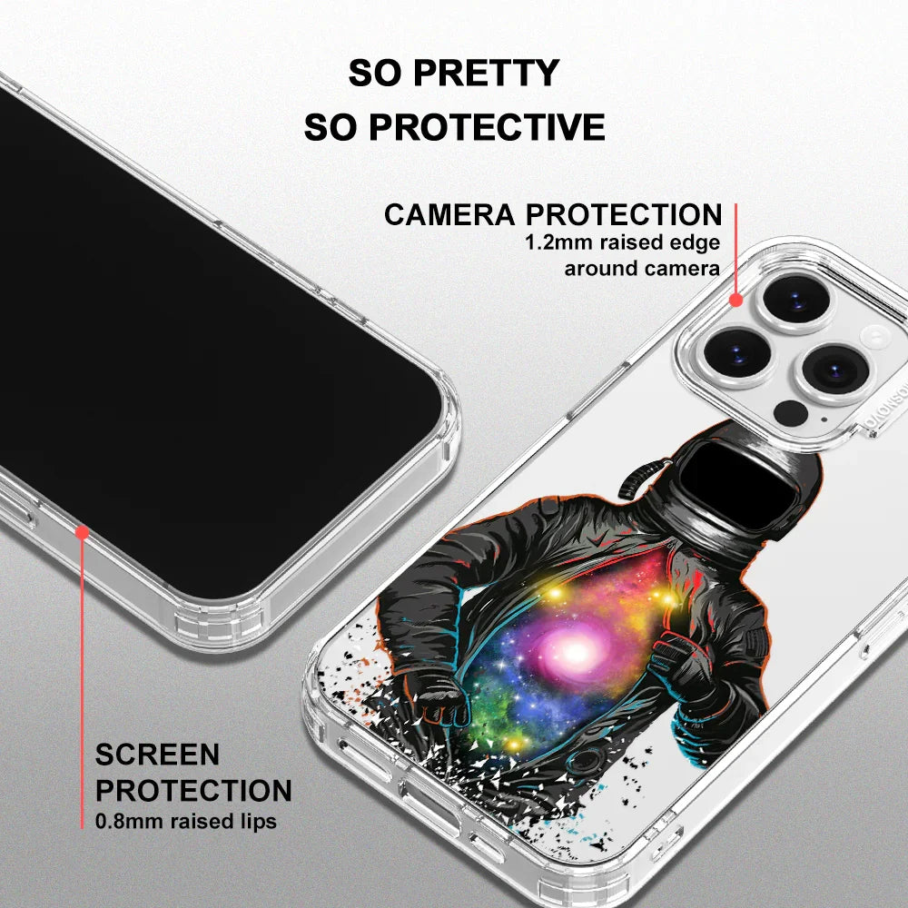 Mystery Astronaut Phone Case - iPhone 16 Pro Case Clear