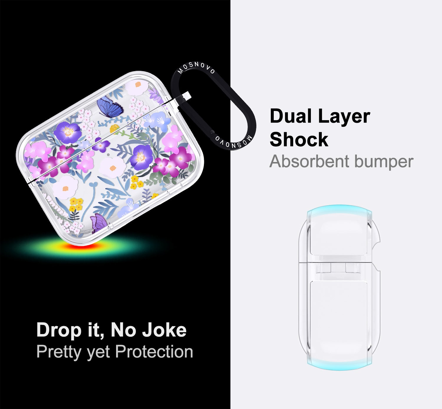Purple Peri Nemophila Flower Airpods Pro 3 Case