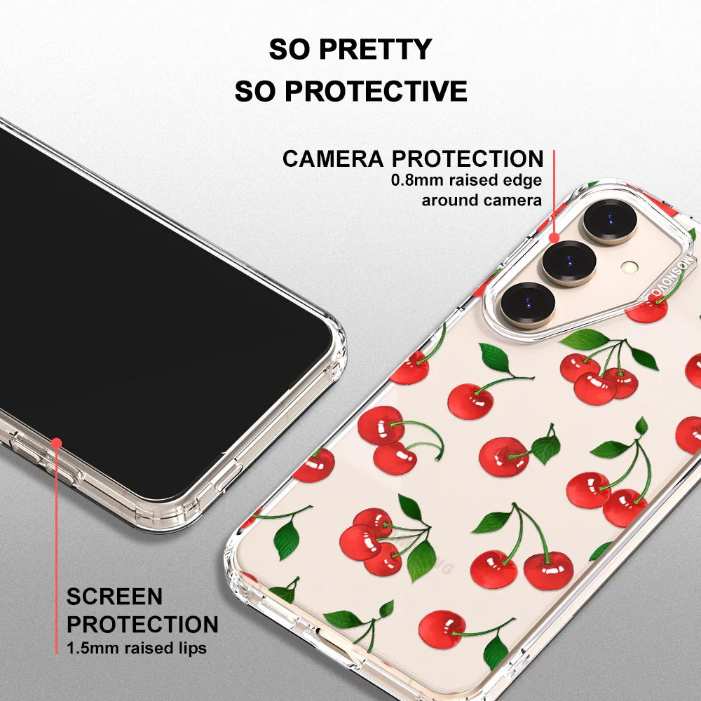 Poppy Cherry Phone Case - Samsung Galaxy S24 Plus Case Clear