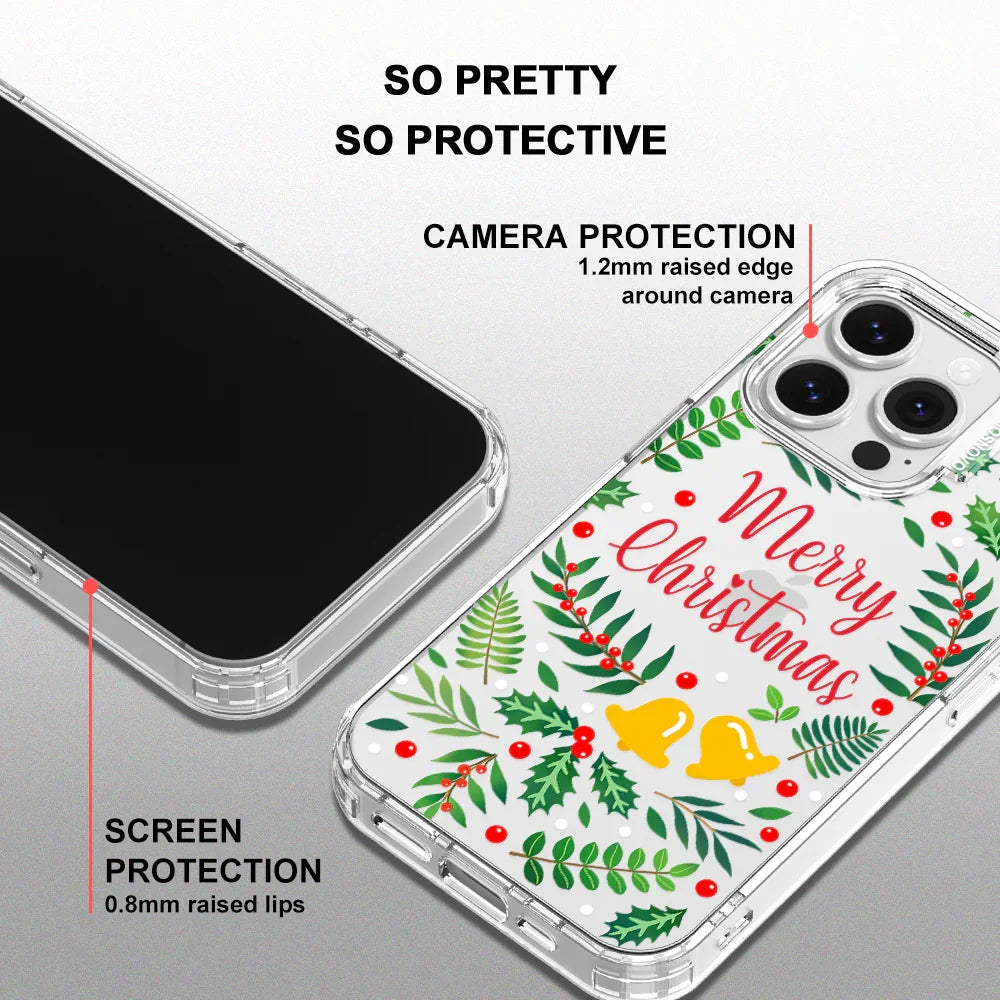 Merry Christmas Phone Case - iPhone 16 Pro Case Clear