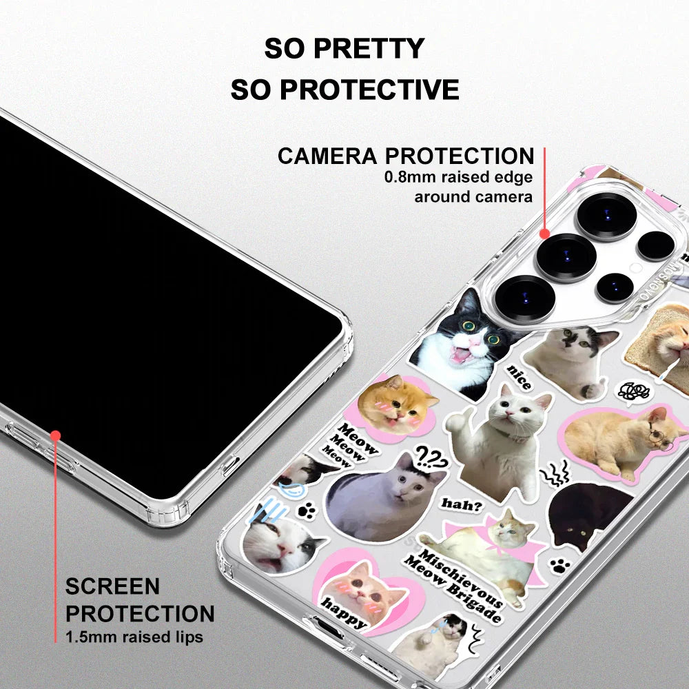 The Cat Brigade Phone Case - Samsung Galaxy S25 Ultra Case Clear