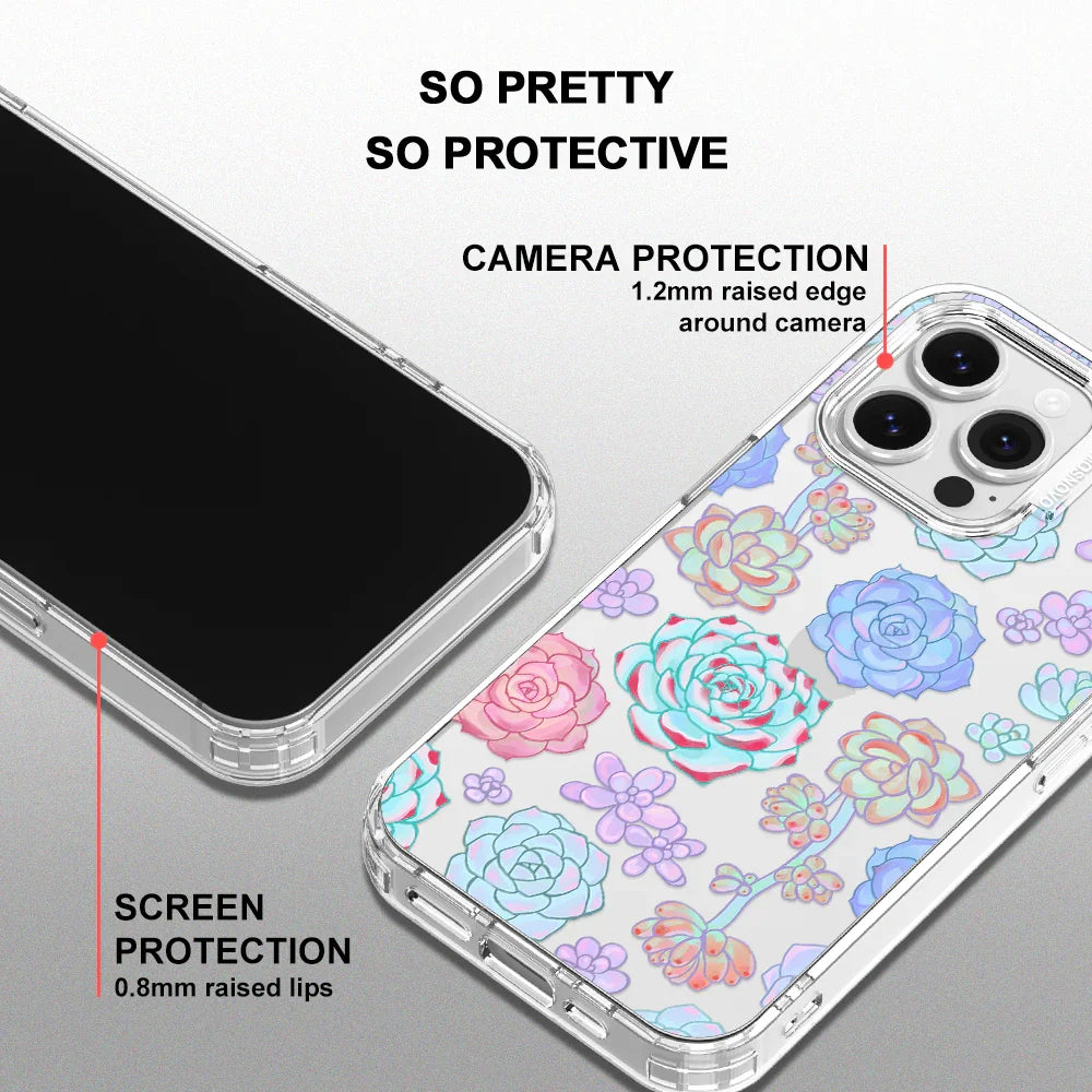 Succulents Phone Case - iPhone 16 Pro Max Case Clear