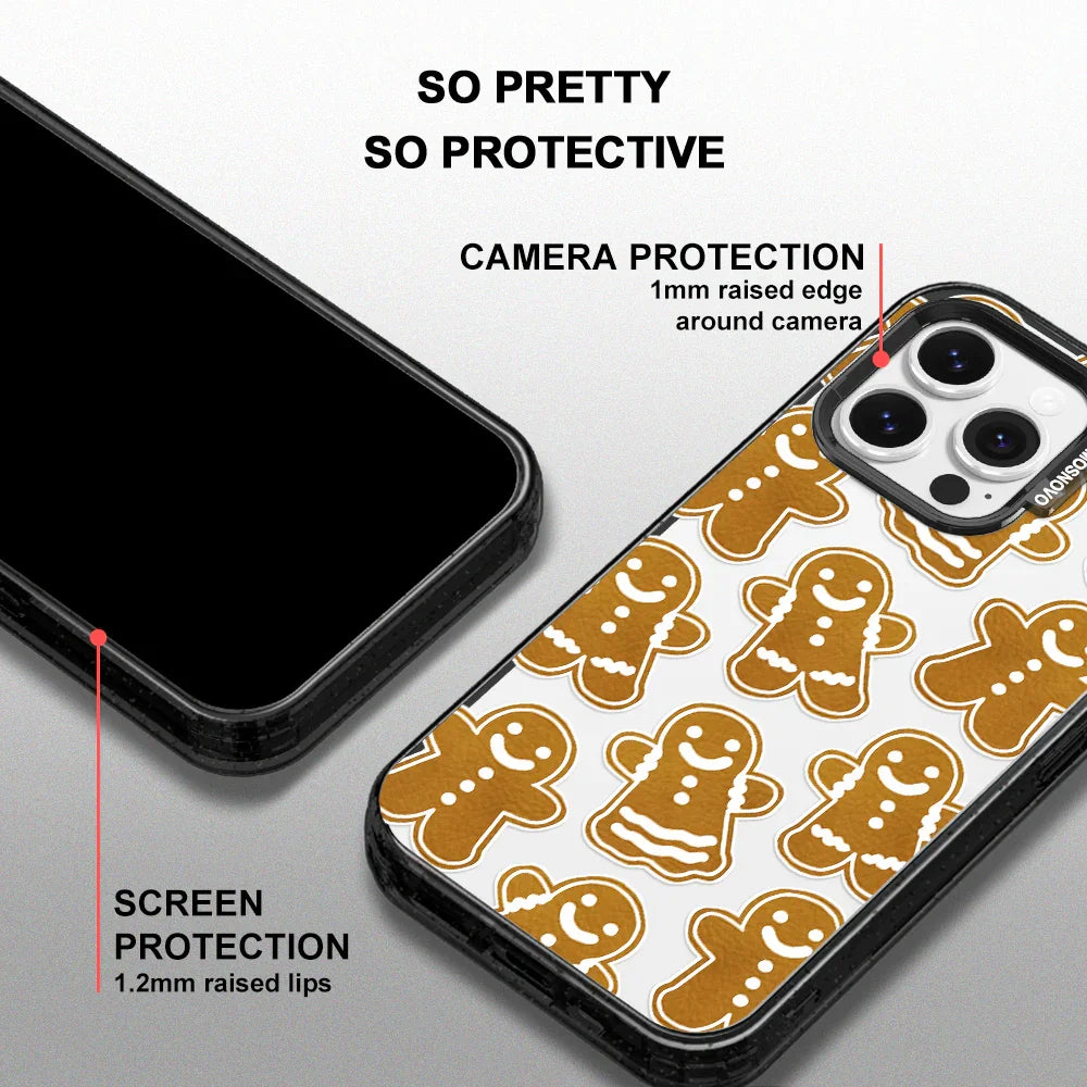 Ginger Breadman Phone Case - iPhone 14 Pro Max Case Clear Black ShockStone