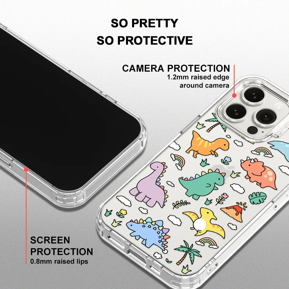 Dinosaur Land Phone Case - iPhone 15 Pro Max Case Clear