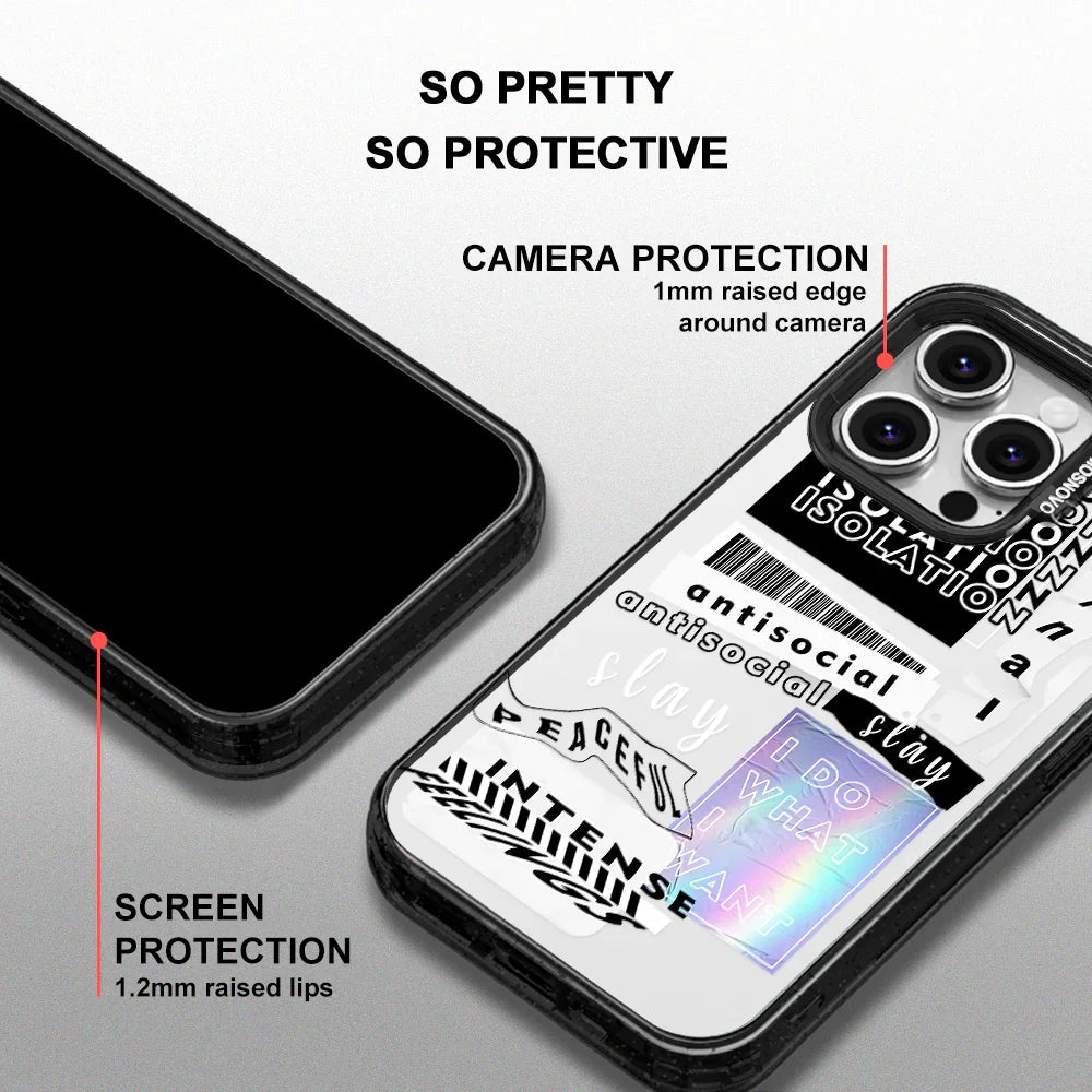 Slay Phone Case - iPhone 16 Pro Case Clear Black ShockStone