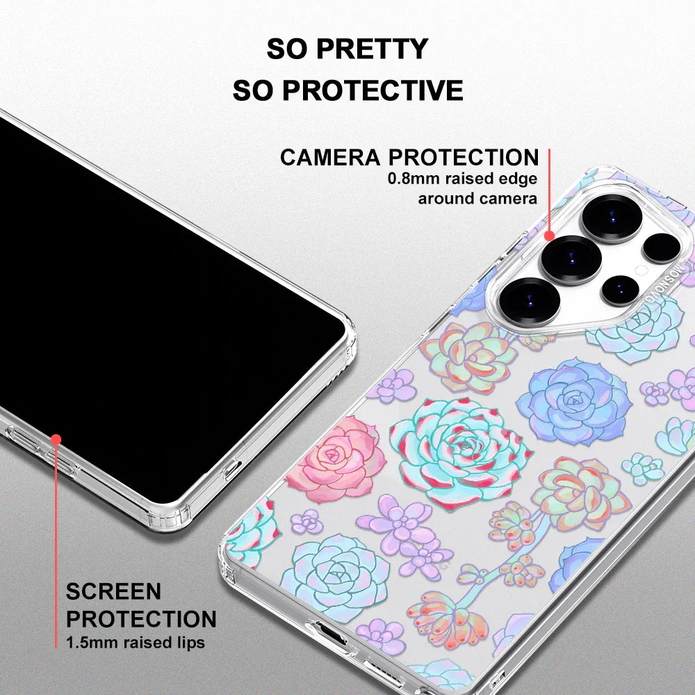 Succulents Phone Case - Samsung Galaxy S25 Ultra Case Clear