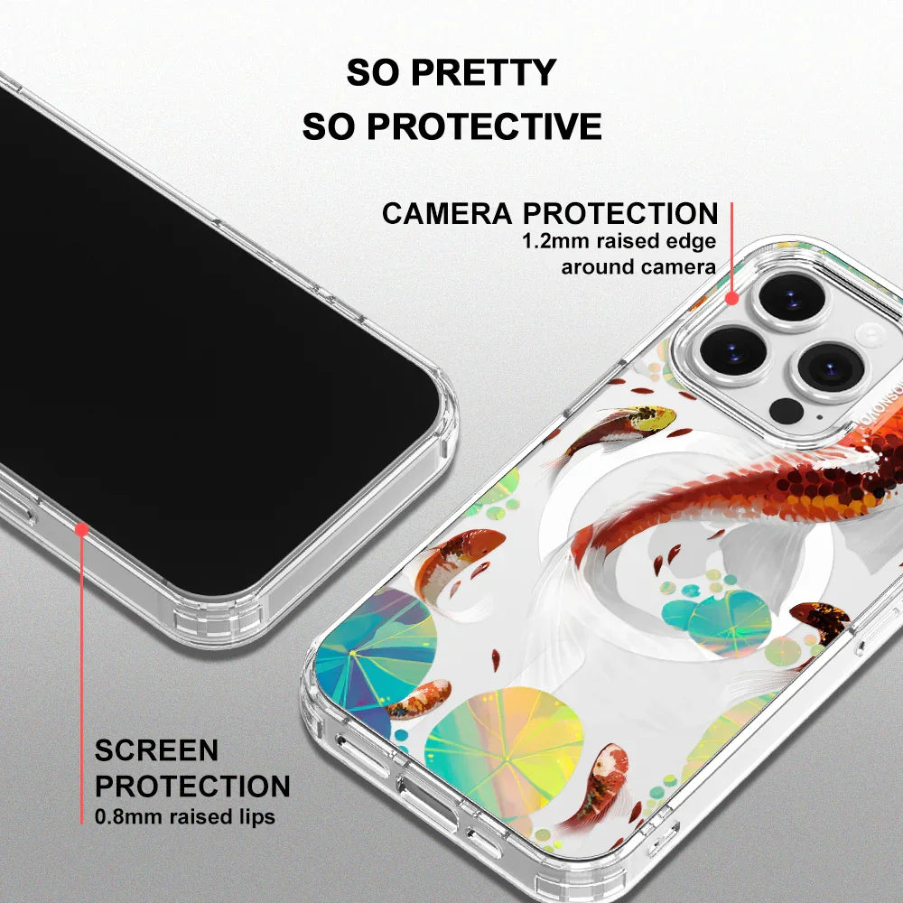 Koi Art Phone Case - iPhone 16 Pro Case Clear With MagSafe