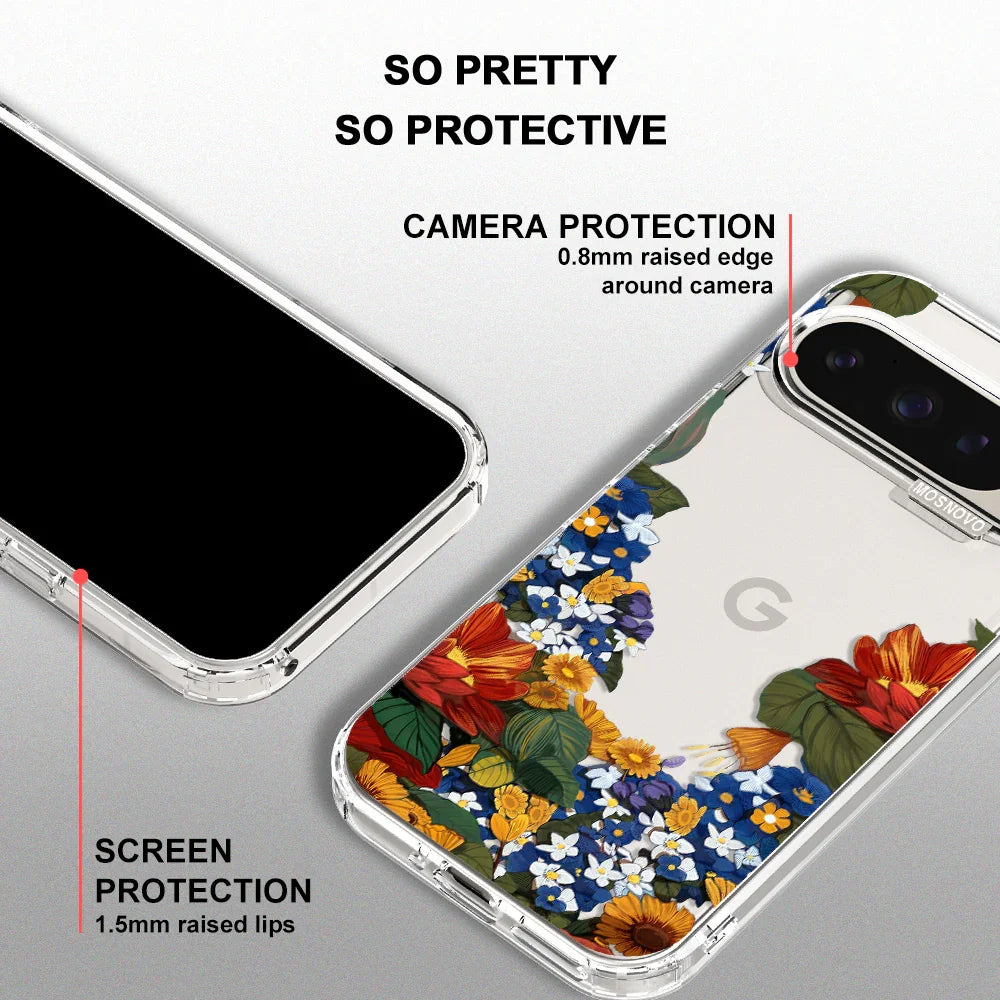 Floral Garden Phone Case - Google Pixel 9 Pro Case Clear