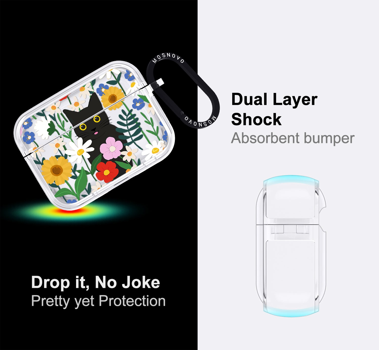 Black Cat in Garden Airpods Pro 3 Case