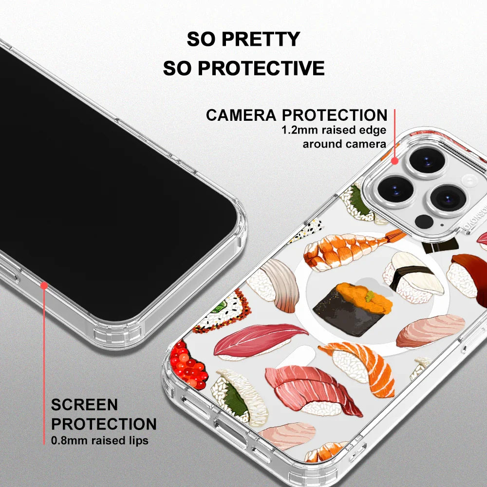 Sushi Phone Case - iPhone 16 Pro Case Clear With MagSafe