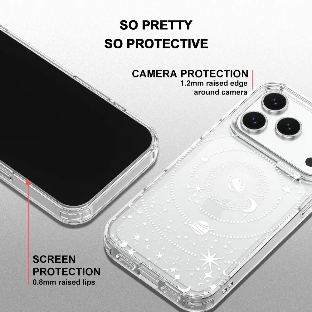 White Galaxy Phone Case - iPhone 17 Pro Case