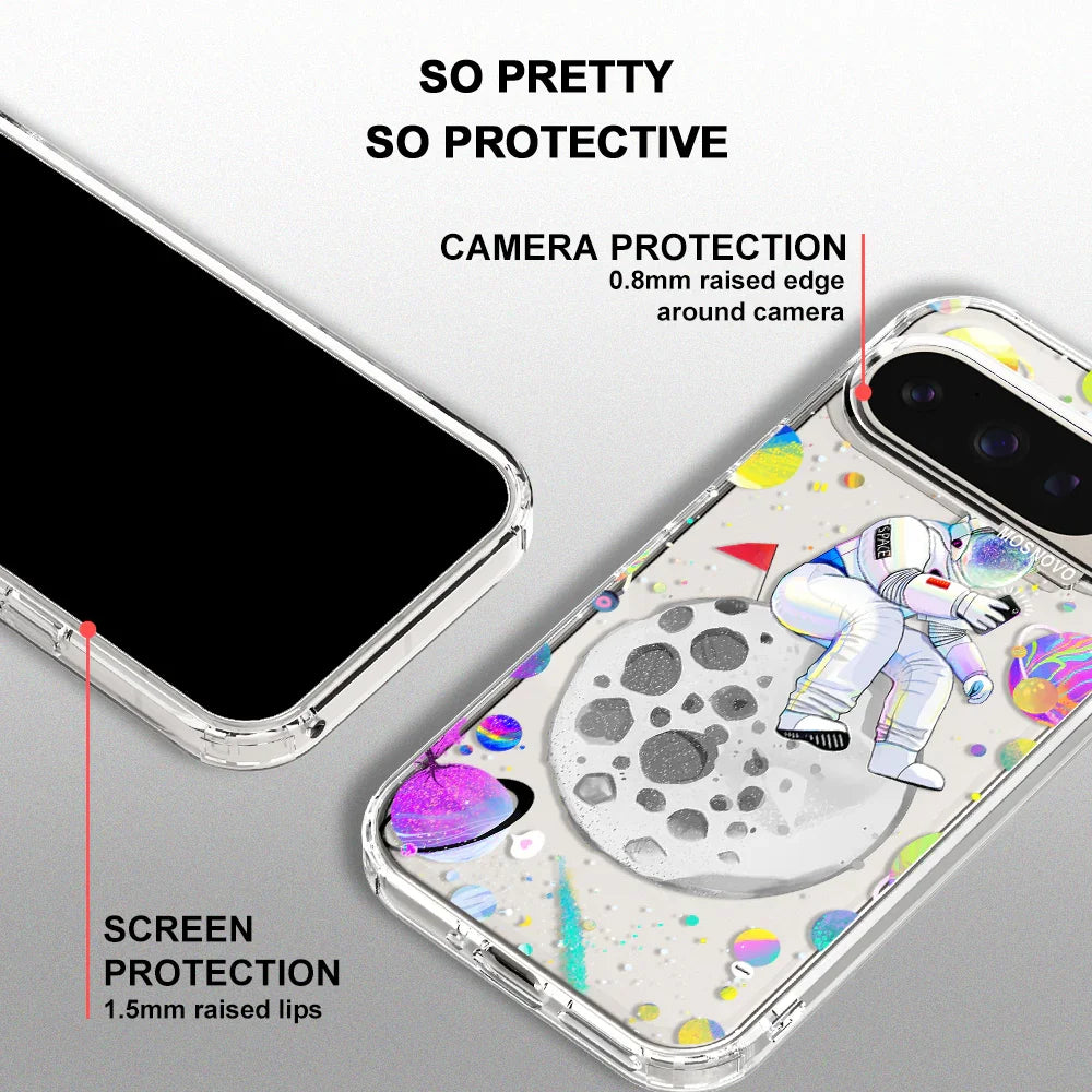Astronaut Selfie Phone Case - Google Pixel 9 Pro Case Clear