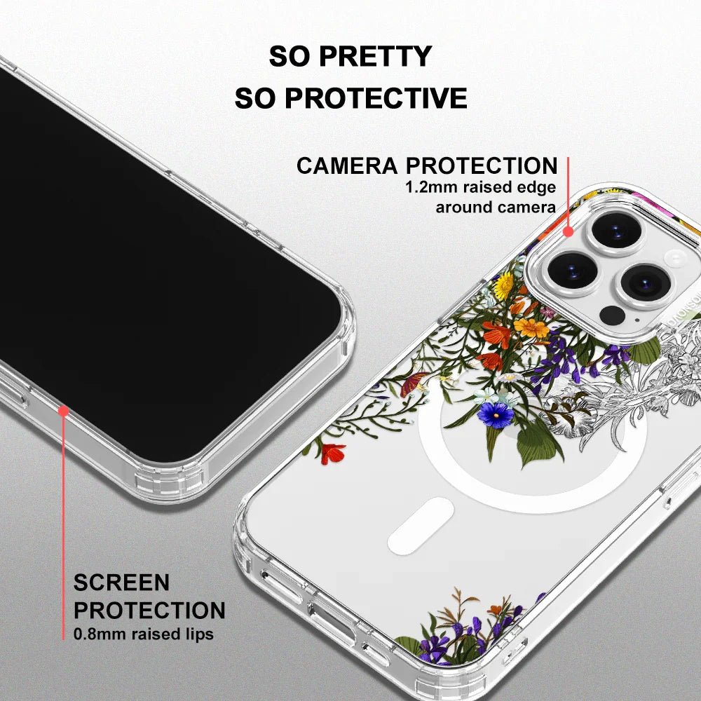 Spring Meadow Phone Case - iPhone 16 Pro Max Case Clear With MagSafe