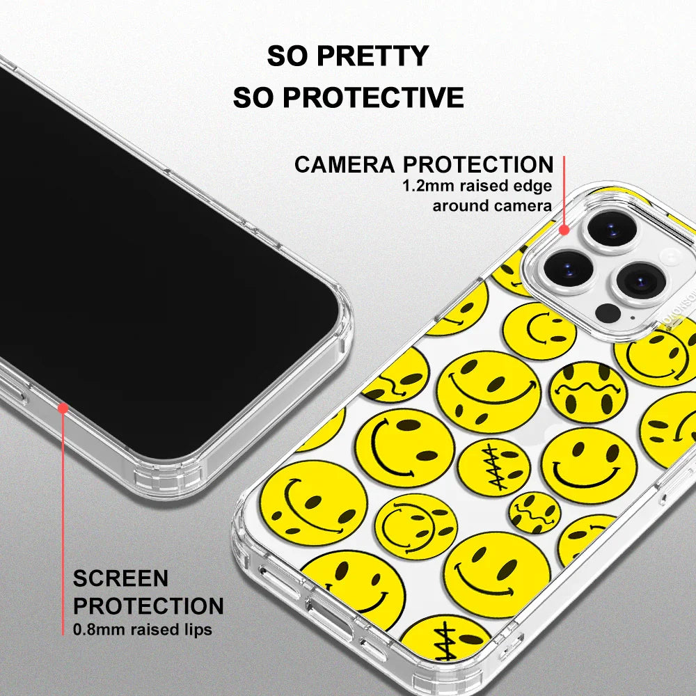 Smiley Face Phone Case - iPhone 14 Pro Max Case Clear