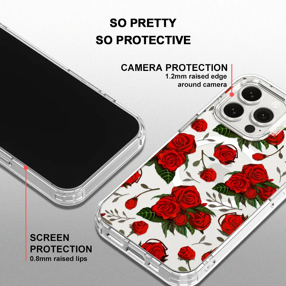 Roses Phone Case - iPhone 15 Pro Max Case Clear With MagSafe