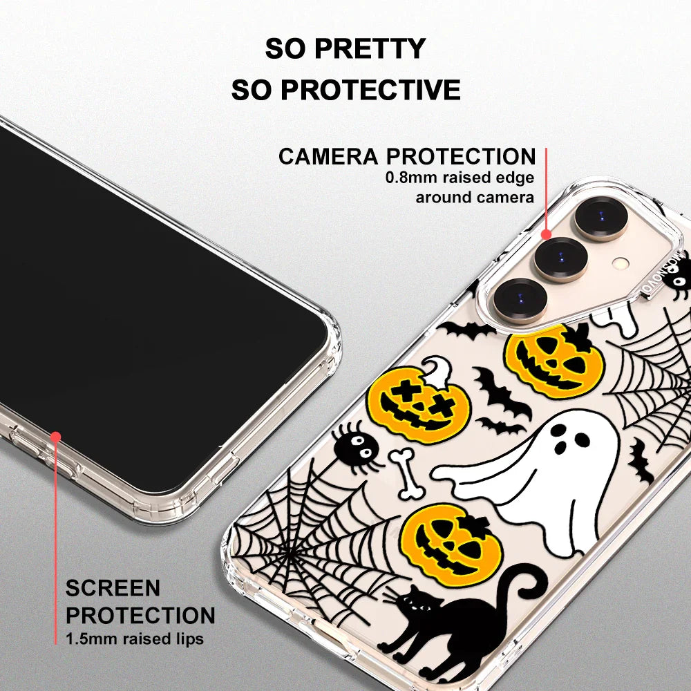 Halloween Pumpkin Phone Case - Samsung Galaxy S24 Plus Case Clear